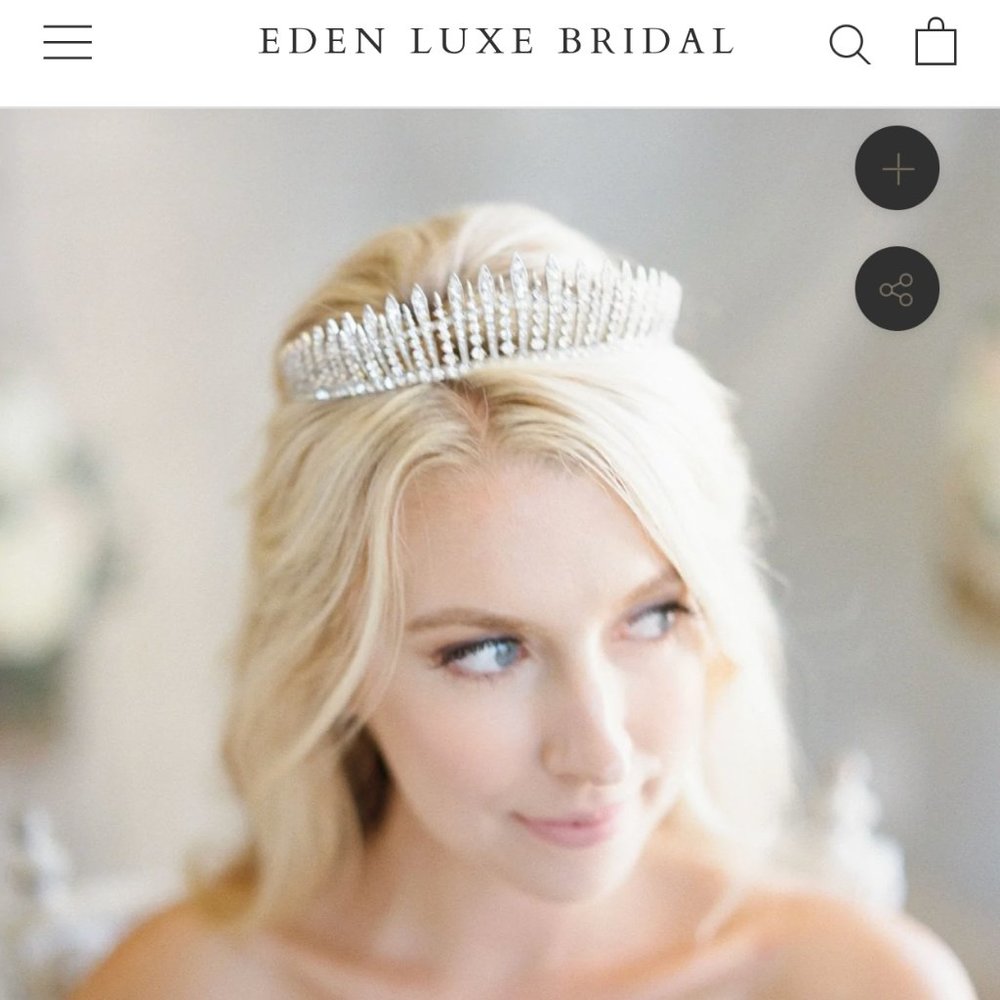 Eden Luxe Fringe Bridal Tiara (As Seen on Victoria on PBS)